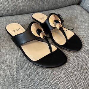 Impo Black Wedge Heel Sandals Woman’s Sz 7.5